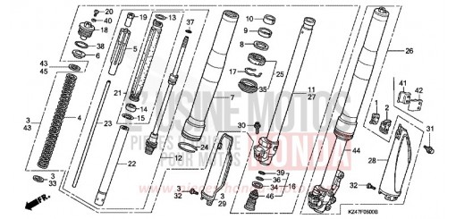 FRONT FORK CR125R4 de 2004